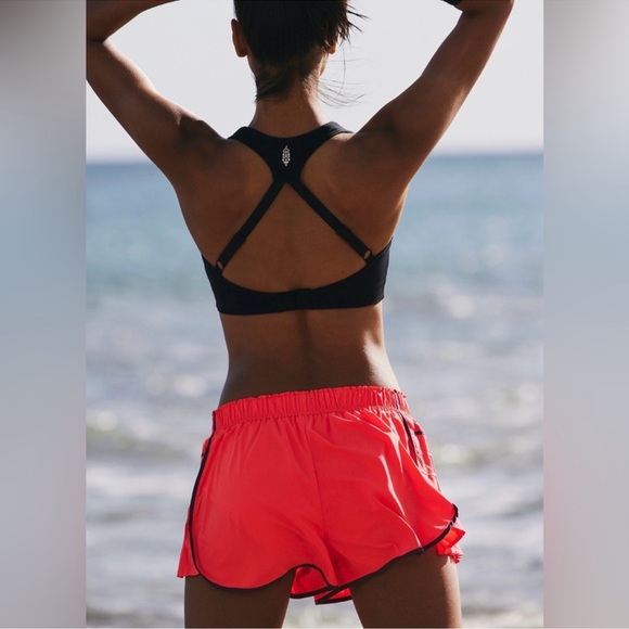 Free People Movement Easy Tiger Shorts - Electric Sunset - Picture 3 of 5